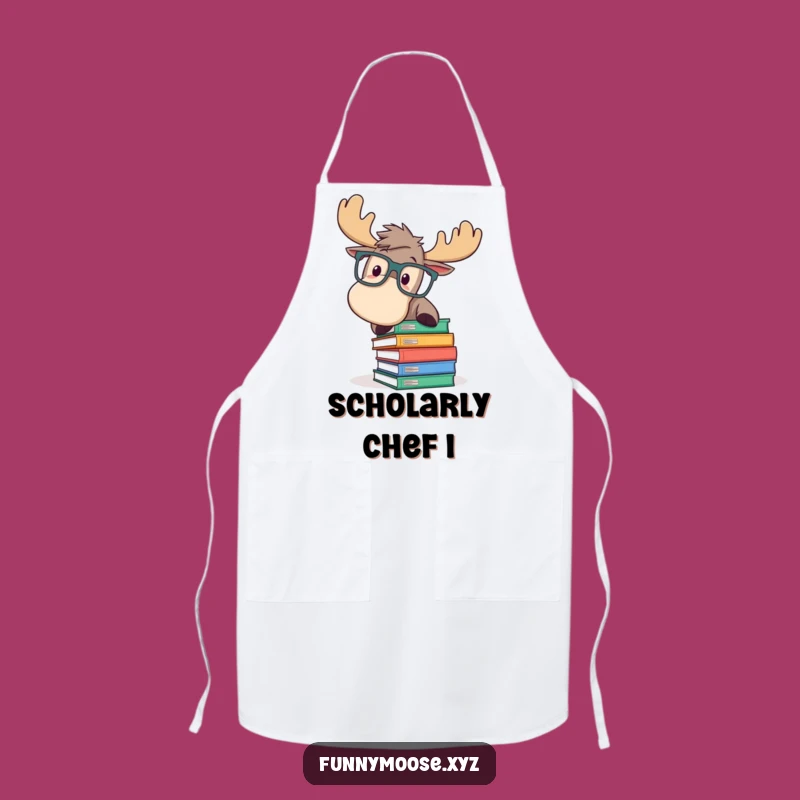 Funny Moose Apron: Book Trip for Academic Humor Gift