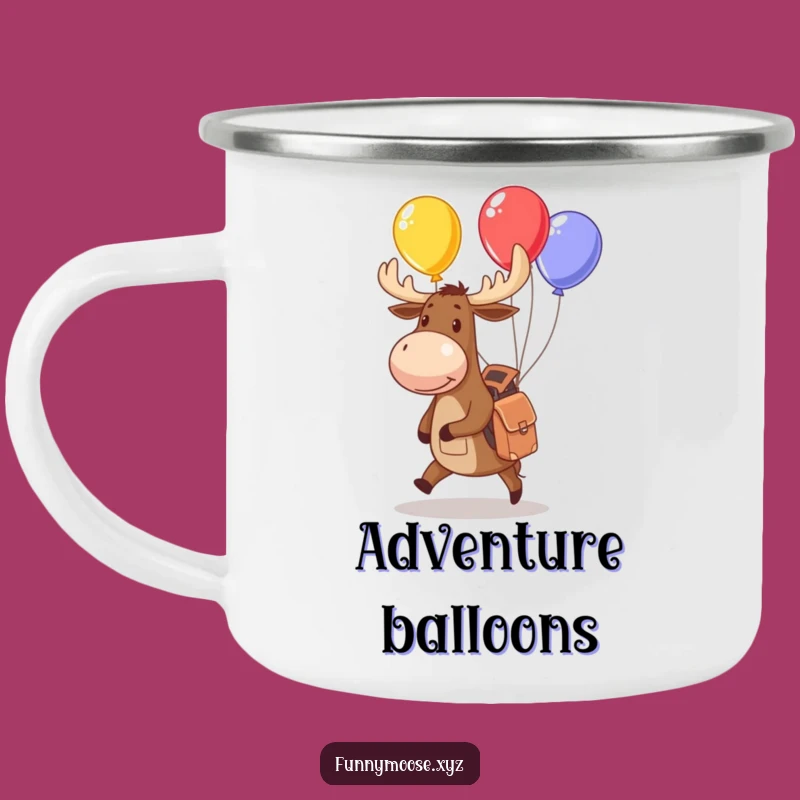 Funny Moose Juggling Balloons Camping Mug: Adventure Fuel for Playful Souls
