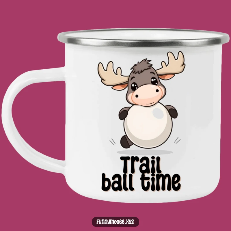 Funny Moose Bouncing Ball Camping Mug: Fuel Your Adventures with Humor