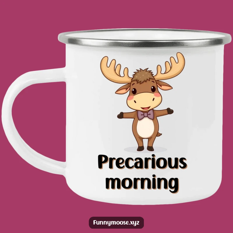Funny Giggling Moose Bowtie Camping Mug - Dapper Outdoor Fun Cup, Ideal Funny Gift!