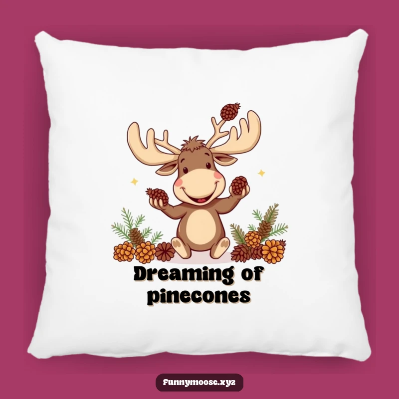 Funny Moose Pillow: Goofy Juggler Comfort, Cozy Wilderness Companion