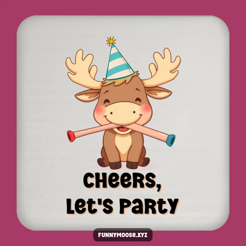 Funny Moose Drink Coasters: Kazoo Blow for Humorous Gift Protection