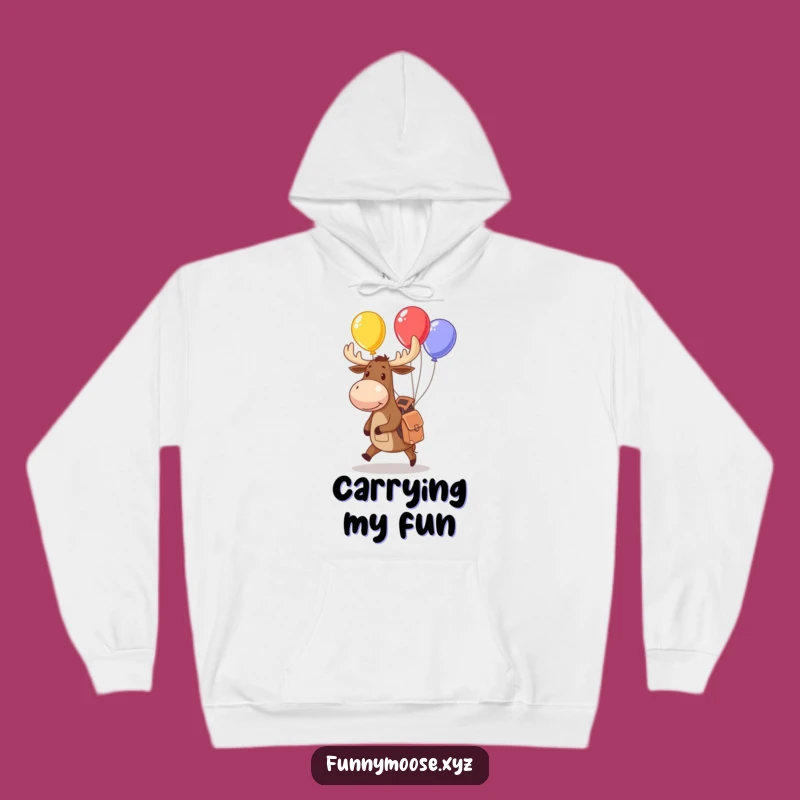 Cozy Funny Moose Backpack Juggling Hoodie: Warmth Meets Whimsical Fun