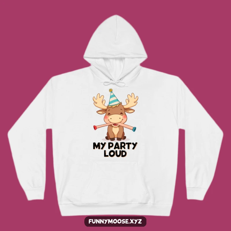 Cozy Funny Moose Hoodie: Kazoo Blow for Warm Celebration Gift