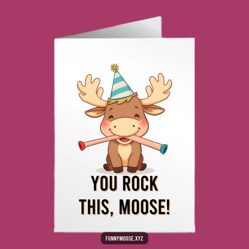 Free Printable Moose Congrats Card - Kazoo Celebration Downloadable Gift