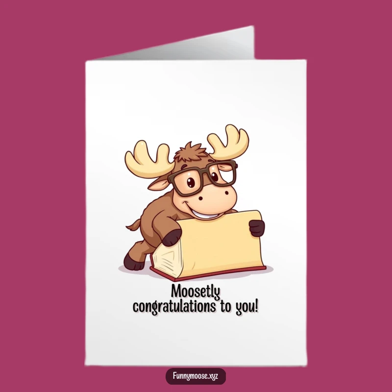 Free Printable Moose Congratulations Card: Funny Downloadable Gift for Achievers