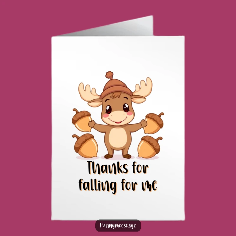 Free Printable Moose Juggling Thank You Card: Funny Downloadable Gift