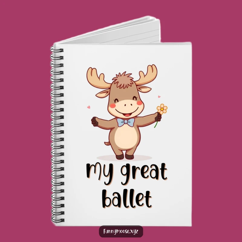 Funny Dancing Moose Notebook: Jot Down Ideas with Joyful Moose