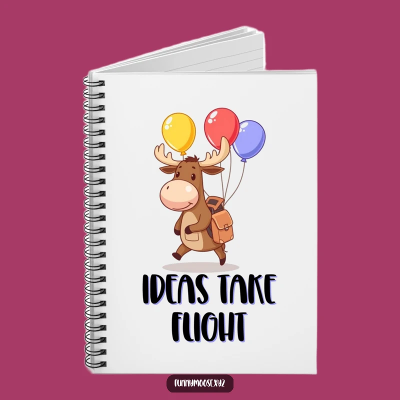 Funny Moose Backpack Juggling Notebook: Jot Down Adventures with Flair