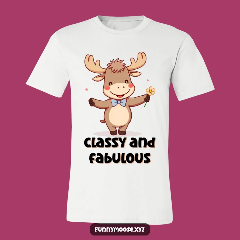 Funny Dancing Moose Bowtie T-Shirt: Hilarious Shirt for Moose Lovers
