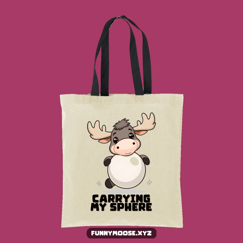 Funny Moose Bouncing Ball Tote Bag: Carry Your Fun Everywhere